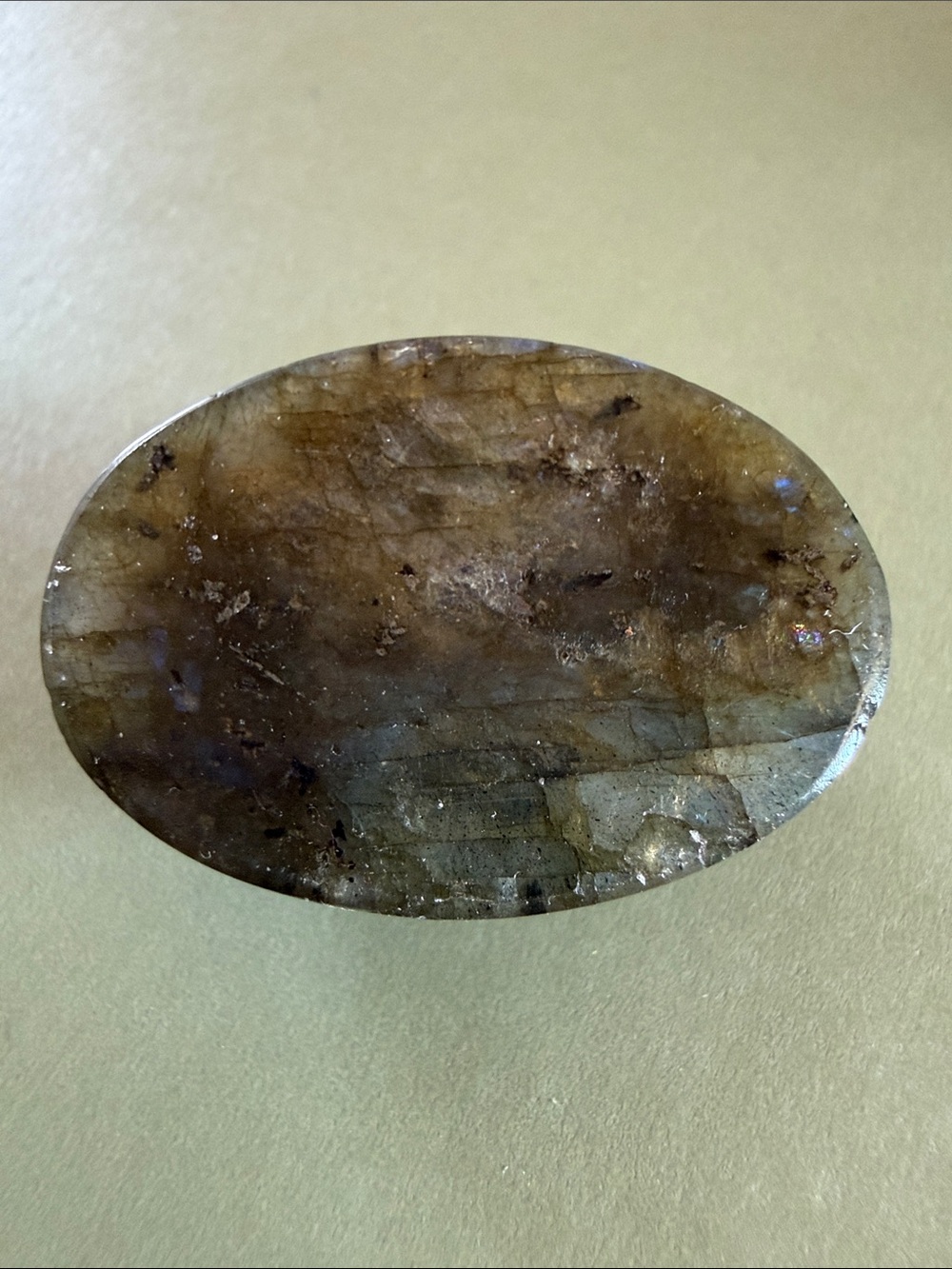 Natural Labradorite oval cabochon gemstone - Picture 9 of 10